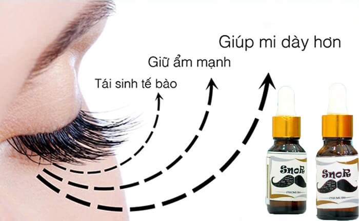 Serum Snor giúp mọc lông mi, lông mày, râu dày, dài đẹp quyến rũ