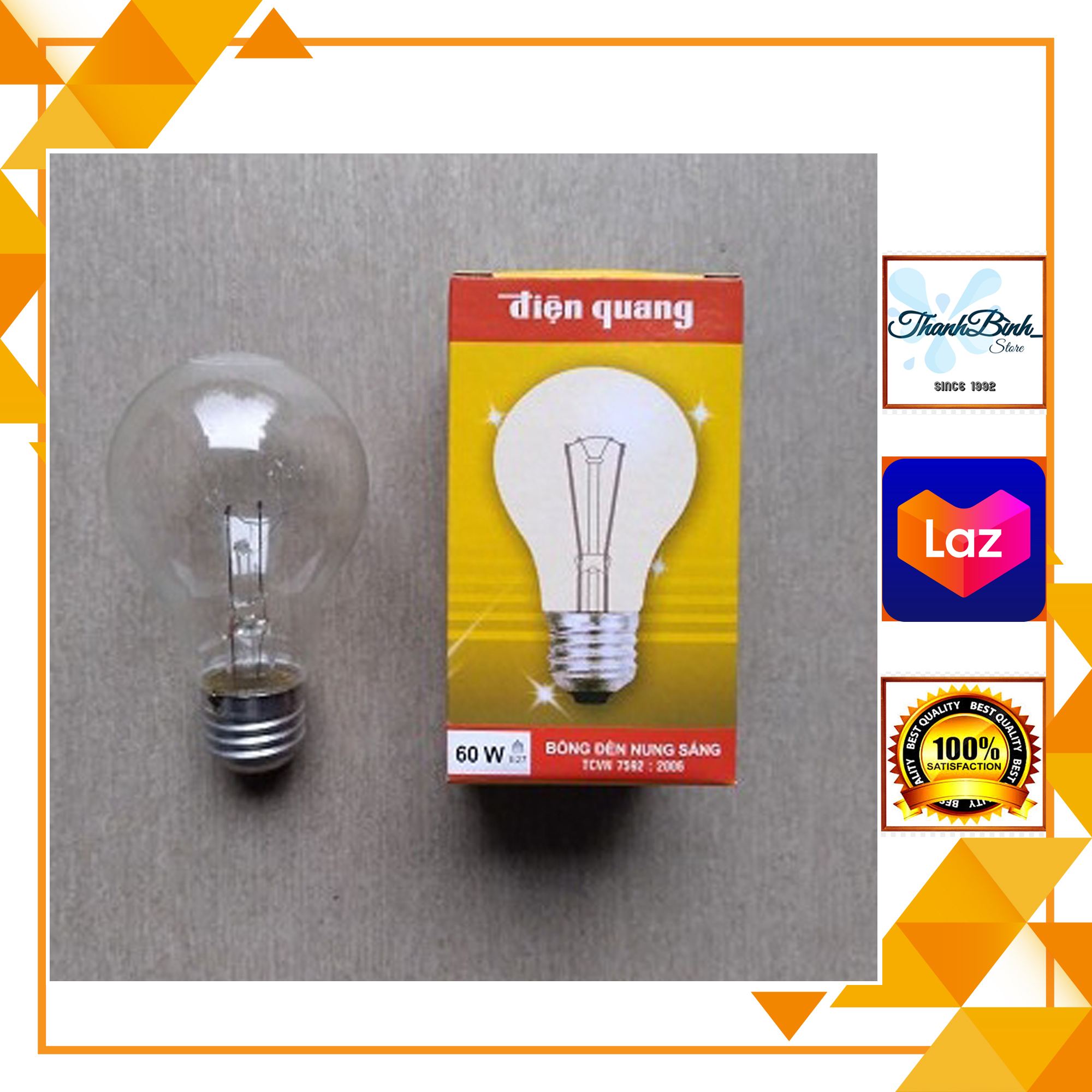 Bóng đèn sợi đốt/ bóng dây tóc- chính hãng điện quang 25w/ 40w/ 60w