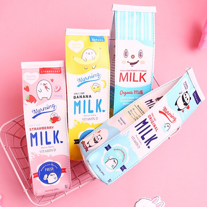 [HCM]Hộp bút - túi đựng -bóp đựng hình hộp sữa siêu xinh sản phẩm tốt chất lượng và độ bền cao cam kết hàng đúng như hình ảnh