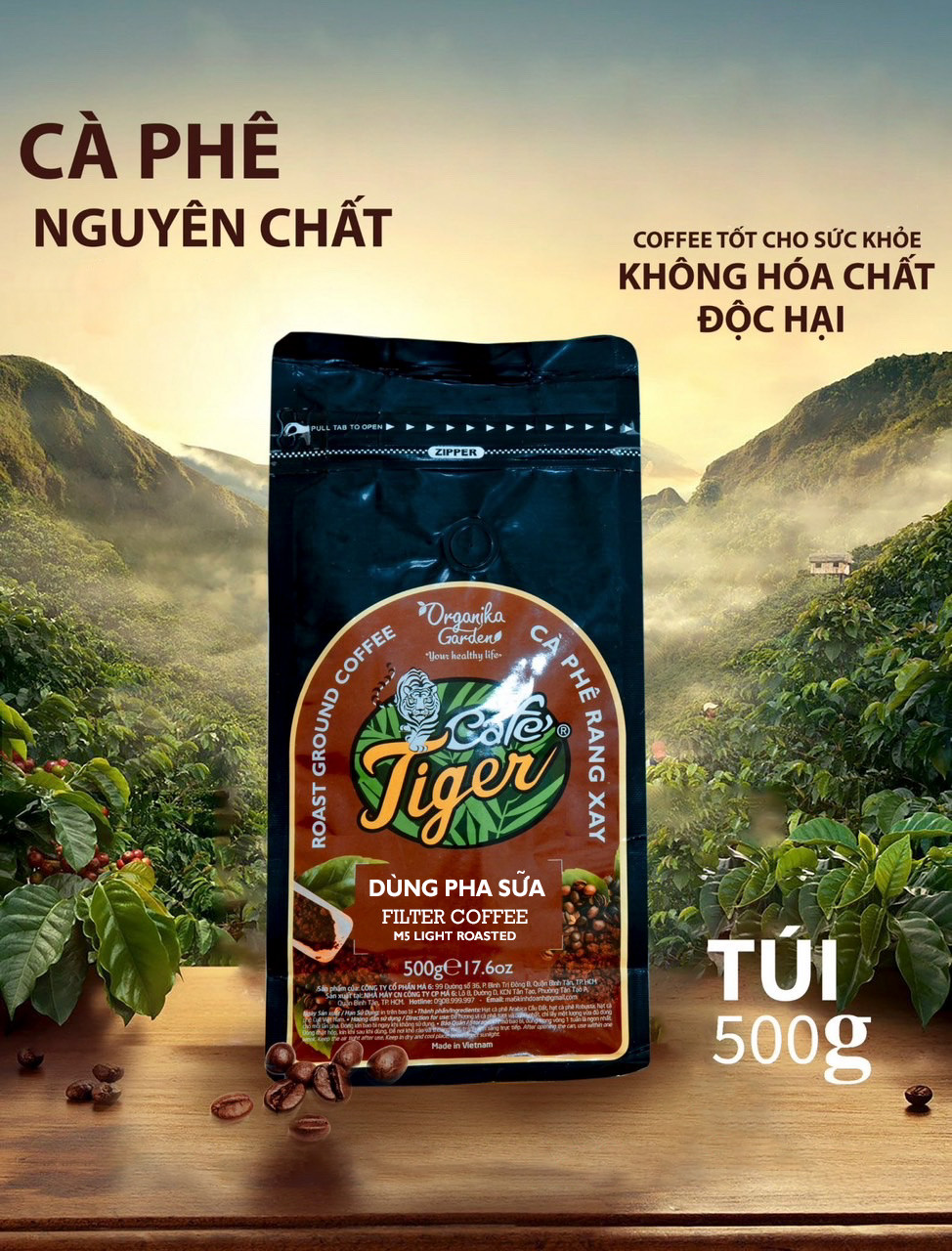 Café tiger - dùng pha sữa 500gr