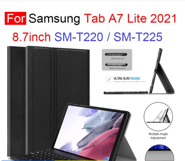 Bao da kèm bàn phím không dây cho samsung tab a7 lite 2021 t220 t225 8.7inch