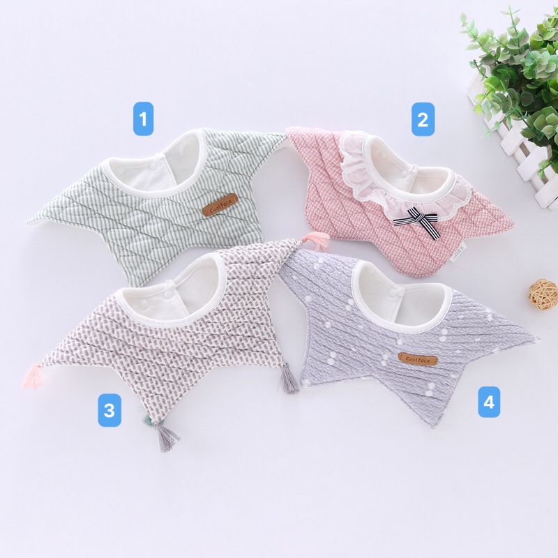 [Hoàn tiền 6%] Yếm tròn xoay 360 độ, yếm dãi cho bé dễ thuơng