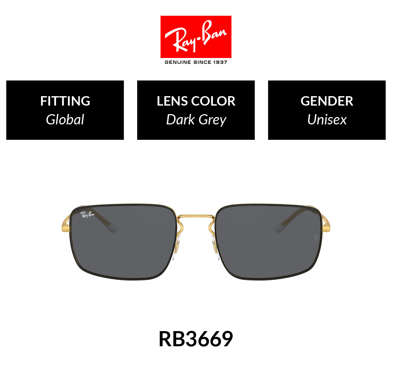 Mắt kính chn ray-ban - rb3669 905487 - 905487 55 - kính mát size 55