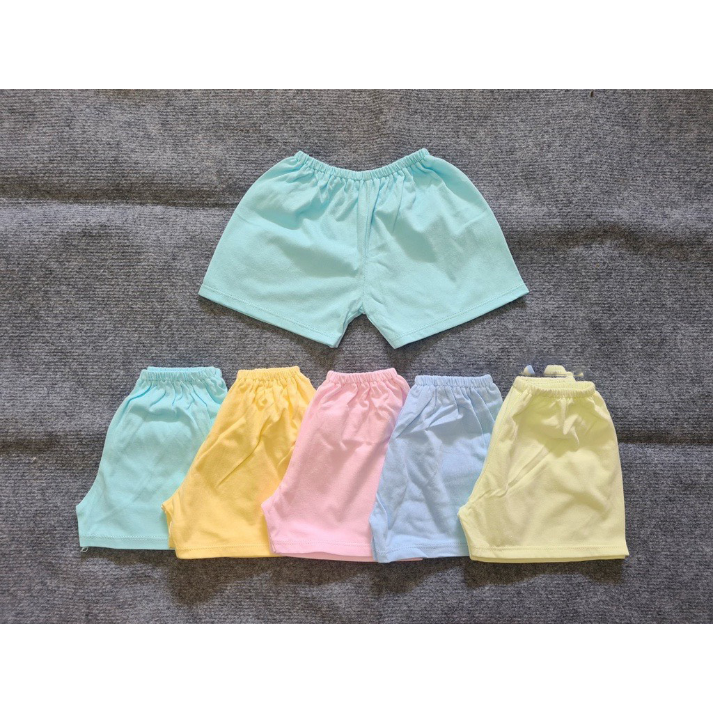 Combo 5 quần đùi sơ sinh cotton cho bé trai bé gái quần áo sơ sinh chất vải mềm mịn
