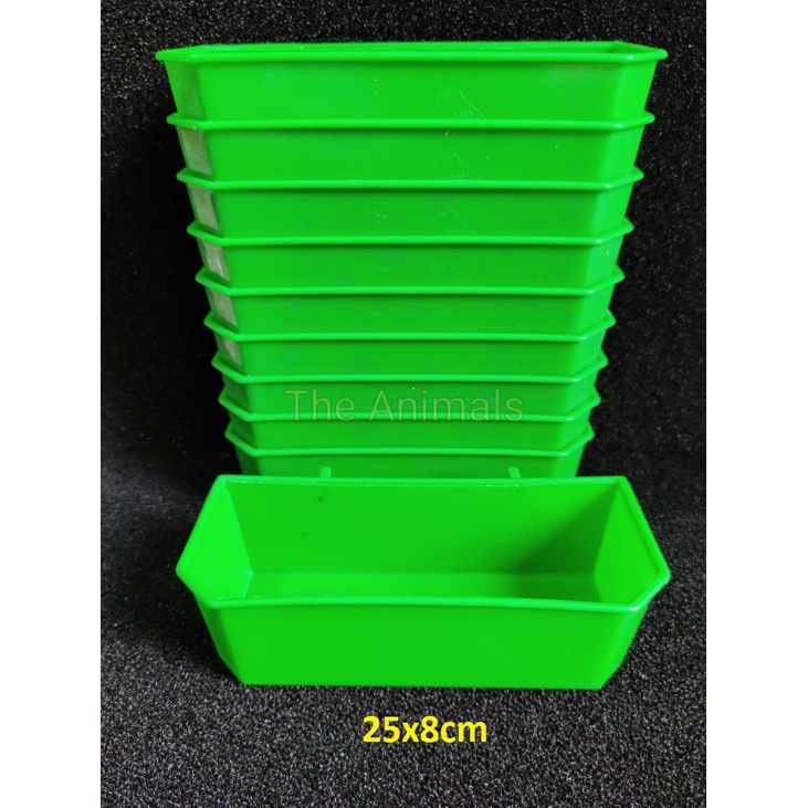 [10 cái] Máng nhựa đựng thức ăn loại tốt cho chim bồ câu, gà tre, gà nòi 25x8cm