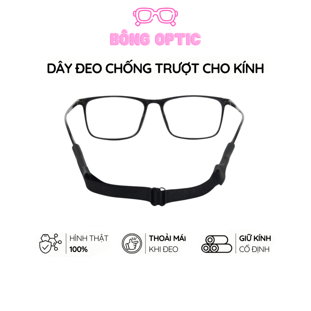 Dây đeo kính chống trượt chuyên dụng, dây đeo kính thể thao có dây kéo thay đổi kích thước