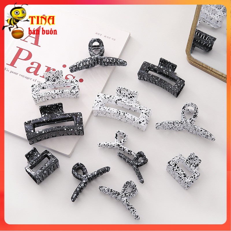 Kẹp tóc họa tiết bò sữa dễ thương chống trượt cho nữ n69