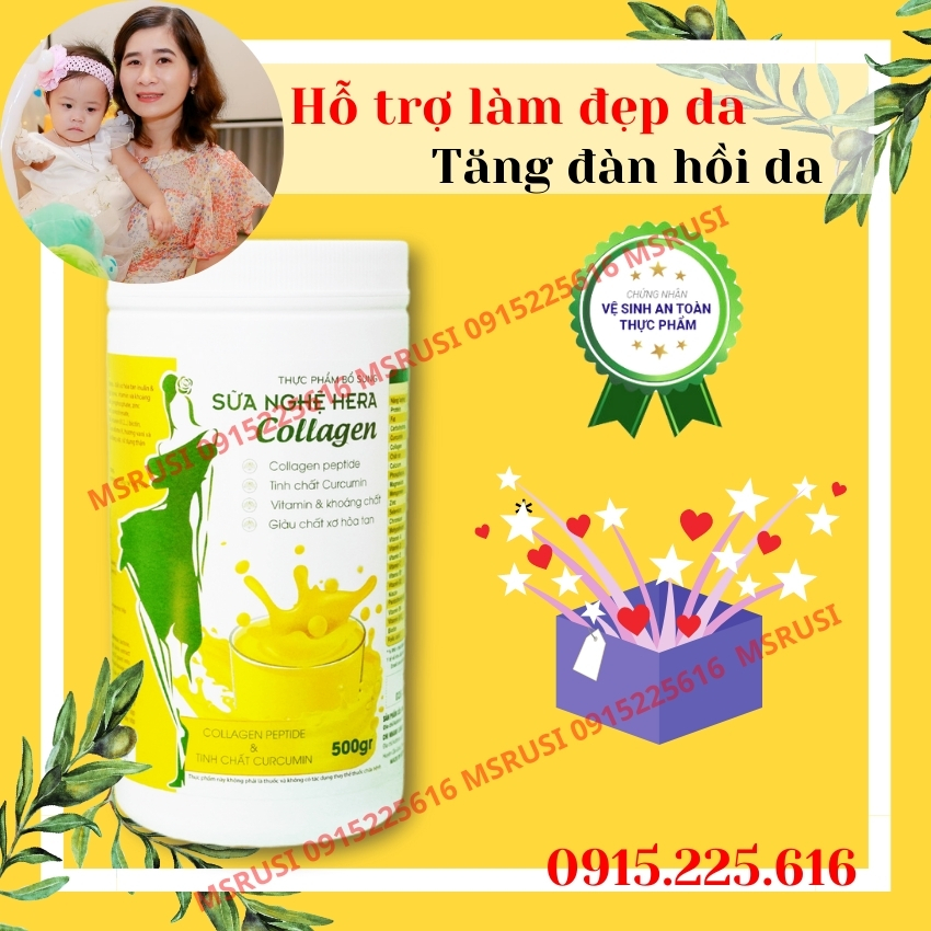 Sữa nghệ hera collagen - tăng đàn hồi chống lão hóa da - - msrusi