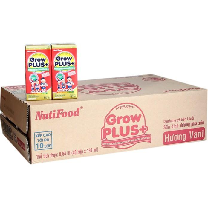 Thùng Sữa bột pha sẵn Nuti Grow Plus đỏ 180ml