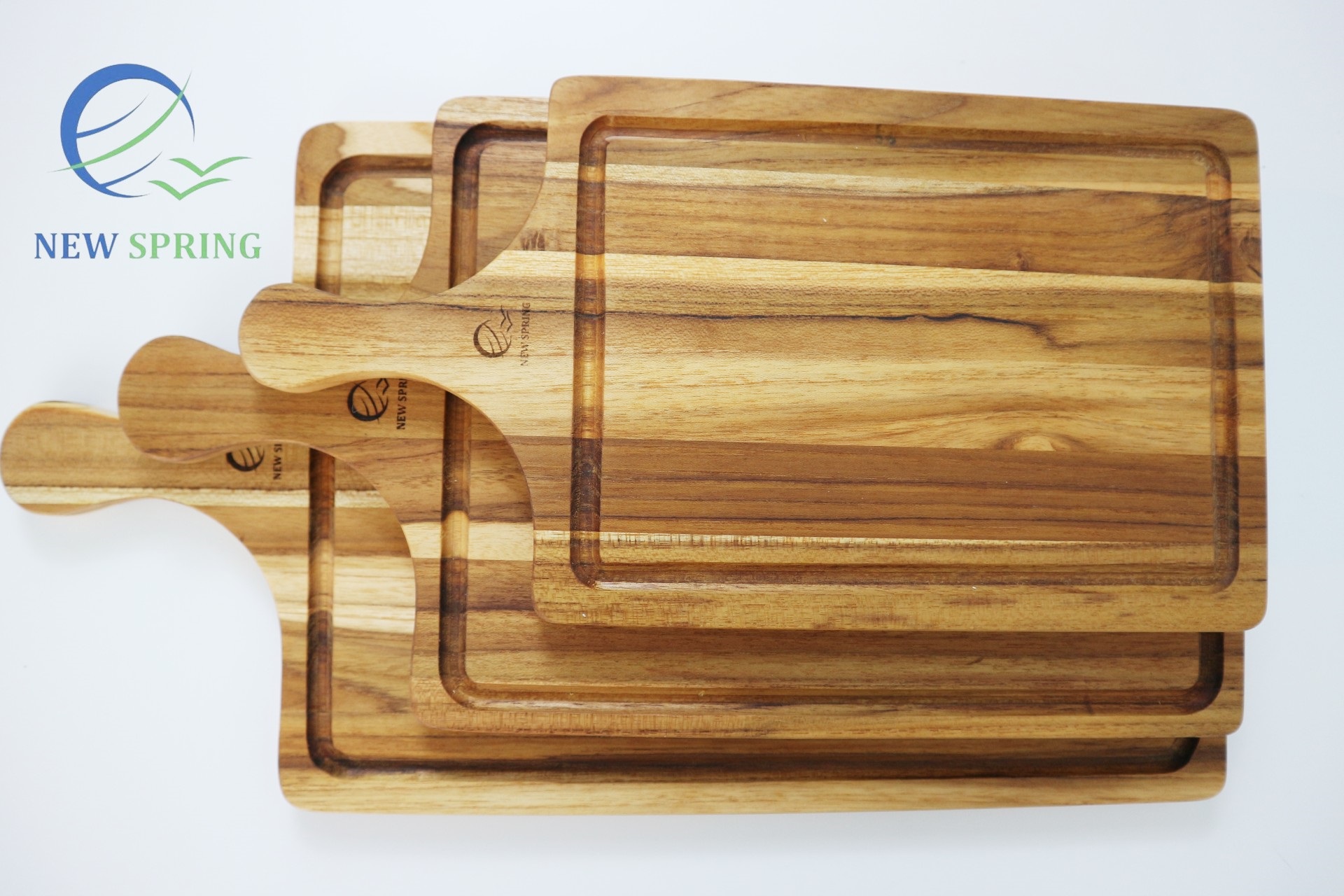 Thớt gỗ cao cấp 40 x 22 x 1.4cm có tay cầm - thớt gỗ trang trí - gỗ teak nguyên khối 100% - hàng xuất khẩu châu âu