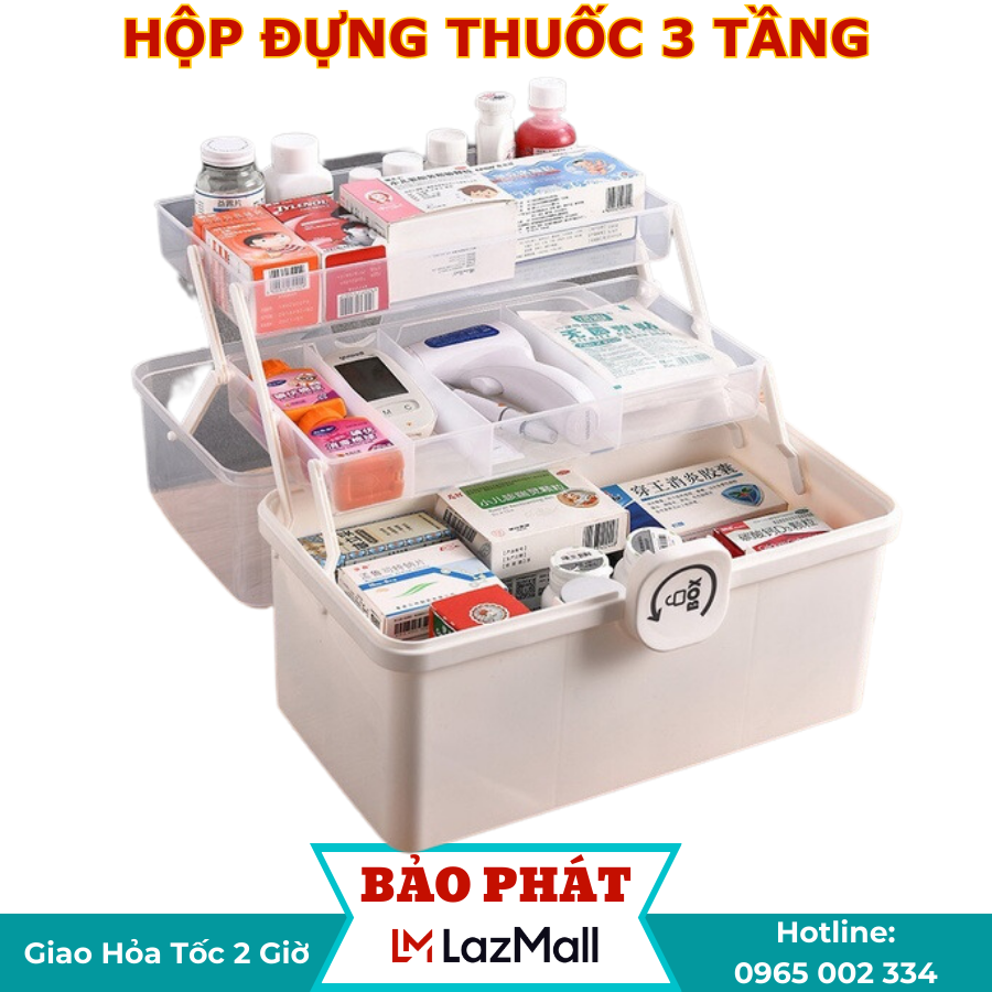 Hộp đựng thuốc, hộp đựng thuốc y tế, hộp đựng thuốc gia đình, hộp đựng y tế gia đình, Hộp đựng thuốc y tế gia đình tiện ích - Hộp đựng dụng cụ y tế đa năng