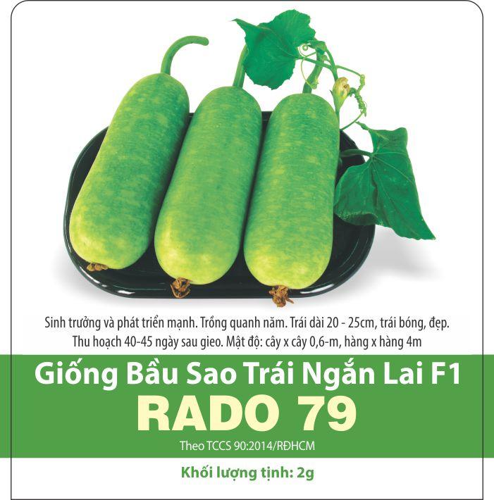 [HCM]HẠT GIỐNG ĂN QUẢ -Bầu Sao Trái Ngắn RADO 79- GÓI 2 GRAM.