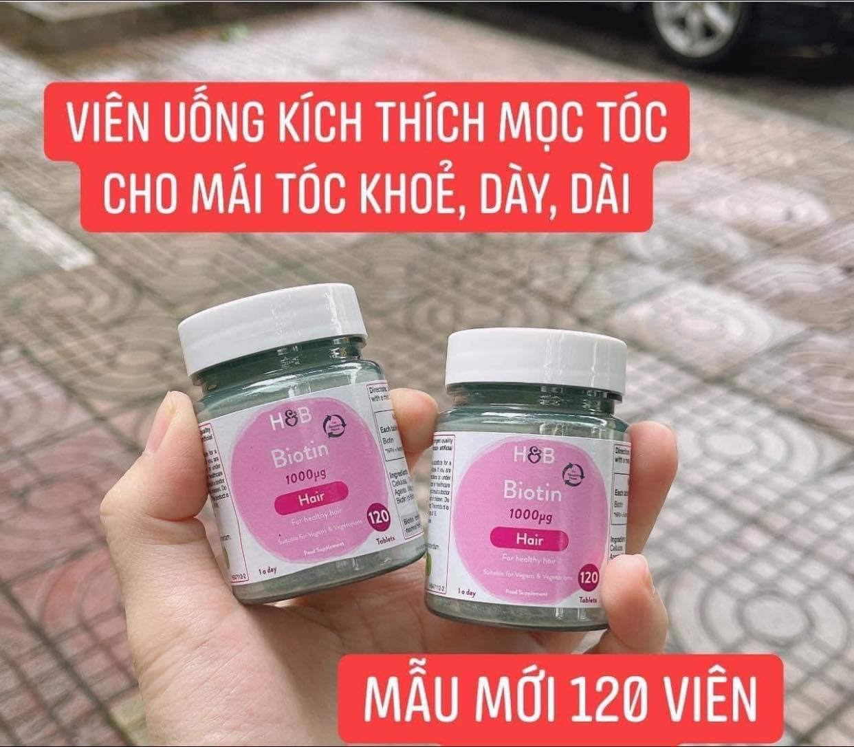 Viên uống Biotin H&B hỗ trợ mọc tóc- Dưỡng tóc dày và dài