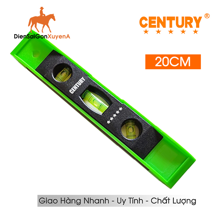Thước Thủy Century 20cm - thước đo độ nghiêng 2 tấc - Điện Sài Gòn Xuyên Á