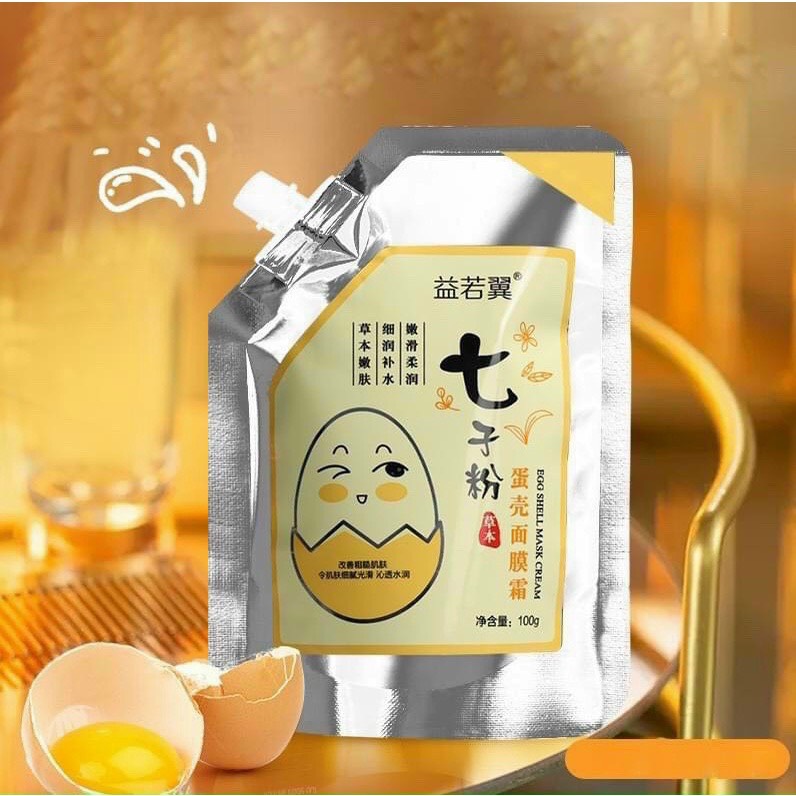 Kem mặt nạ vỏ trứng nội địa trung gói 100g