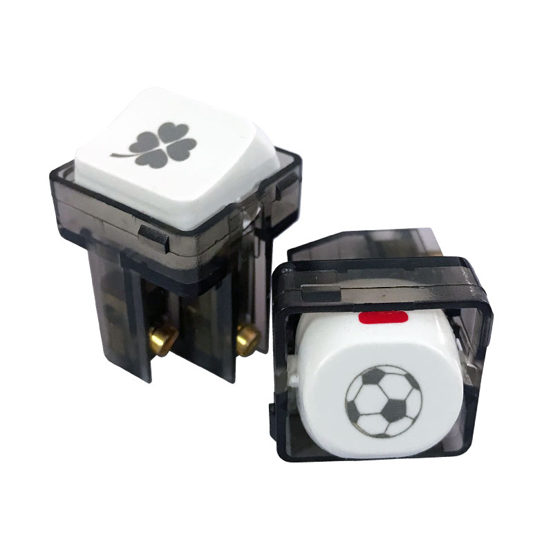 Hạt công tắc 1 chiều 2 cực 10A họa tiết HME18 (Sino, Lioa)