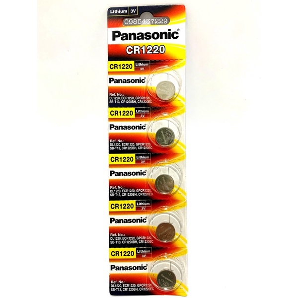 5 viên pin cr1220 panasonic 3v lithium chính hãng
