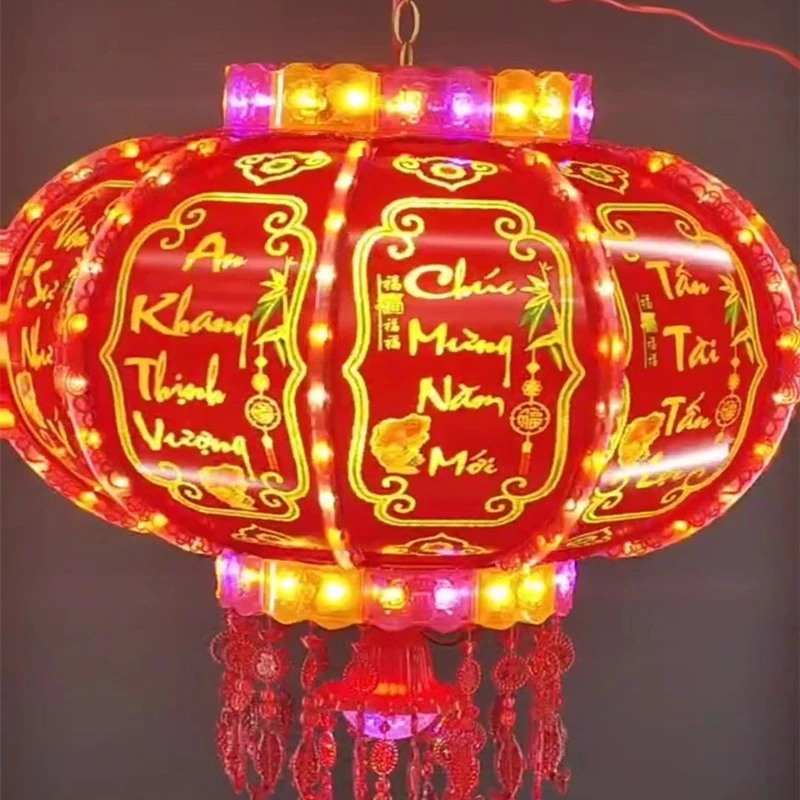 Đèn Lồng xoay 360 Đèn led xoay 360 cầu điện xoay 360 lồng đèn trang trí tết đèn kéo quân Trang Trí Tết Treo Tết