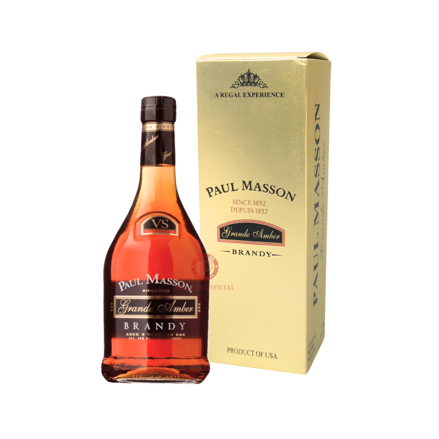Hộp Quà Biểu Tượng Quyền Lực – Rượu Brandy Mỹ Paul Masson Grande Amber 750ml