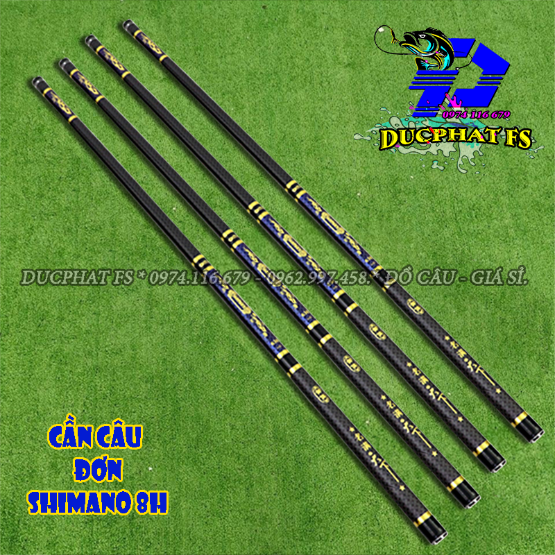Cần Câu tay Shimano 8H cadbon đầy đủ các size - Cần Câu đơn câu đài