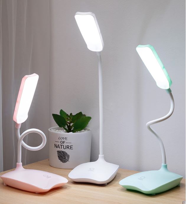 [HCM]Đèn học để bàn sạc pin Bo Gou 7008  với 3 mức điều chỉnh được độ sáng – dùng được nguồn từ sạc dự phòng