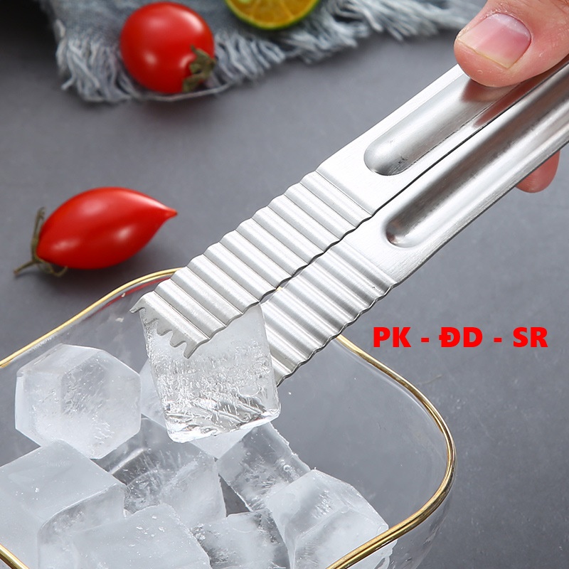 Kẹp gắp đá, gắp thức ăn, gắp đồ nóng tay cầm dài inox 30cm - siêu rẻ