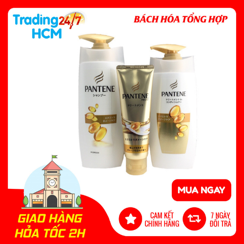 Set 3 DẦU GỘI , XẢ , HẤP Dành Tóc Hư Tổn Pantene nội địa Nhật Bản