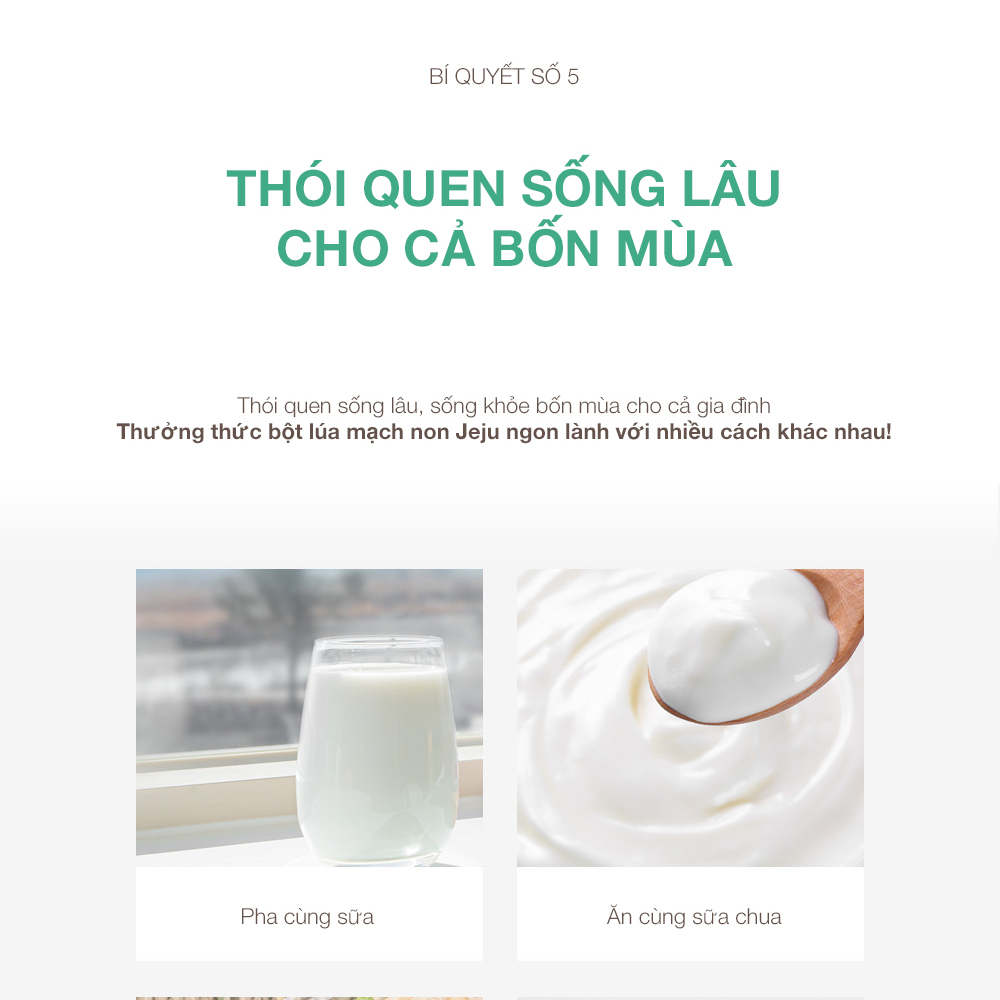 Bột Lúa Mạch Non Baeksagibyeol Jeju Barley Sprout Powder Nâng Cao Sức Khỏe, Cung Cấp Vitamin Khoáng Chất Hàn Quốc 100g