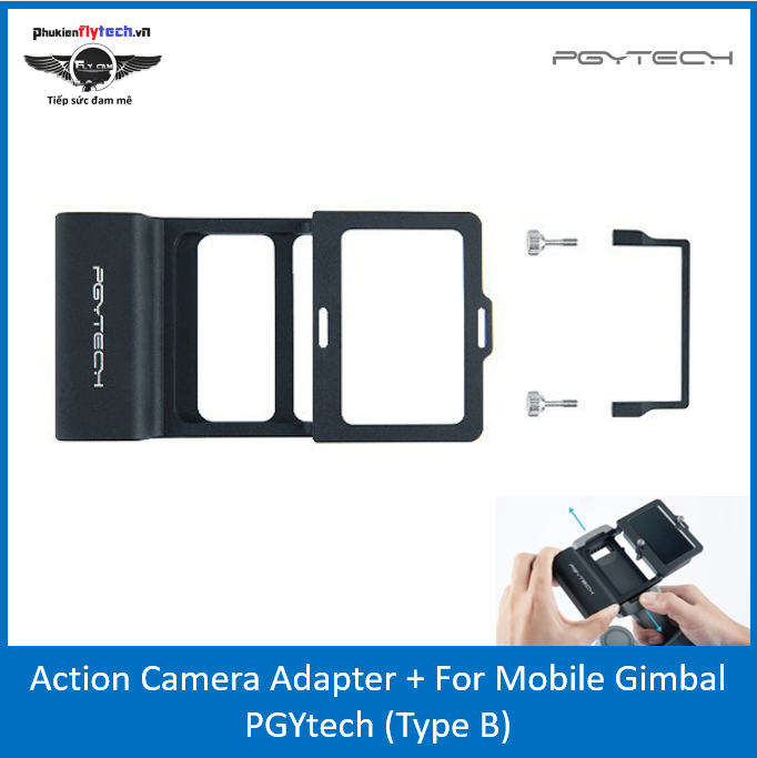 Bộ giá gắn Action Camera Adapter+ for Mobile Gimbal – Xoay dọc
