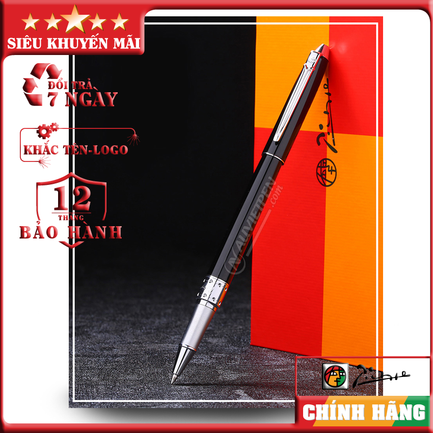 Bút ký cao cấp - bút ký dạ bi picasso 605rbk - khắc tên, logo theo yêu cầu