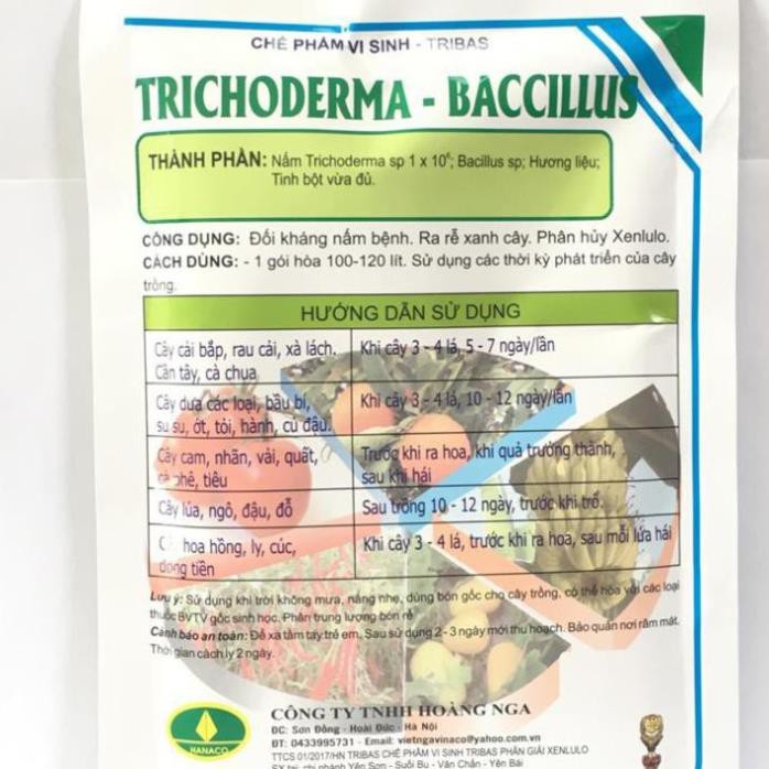 Nấm đối kháng vi sinh tribas trichoderma 50gram ủ phân rác