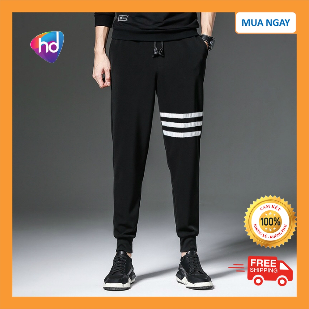 Quần Jogger Nam Phong Cách Thể Thao Phối 3 Vạch Ngang - quần jogger - quần thun dài - quần dài nam - quần thể thao - quần thể dục - quần chạy bộ