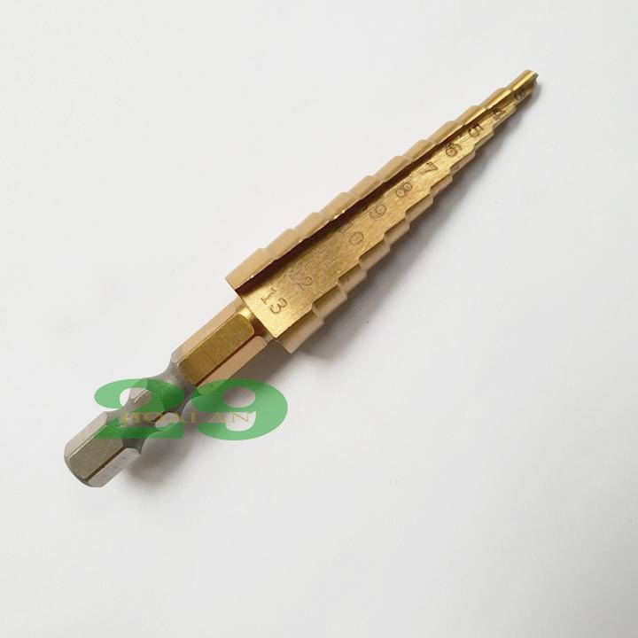 [Mua Để Nhận Quà] Mũi khoan hình tháp, bước, nón HSS 4241 3-13mm khoan sắt, nhôm, tôn Tặng Găng Tay Bảo Hộ