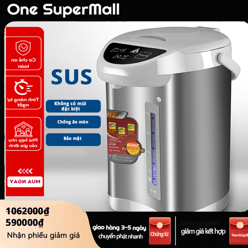 Bình Thủy Điện Đun Nước Nóng 5.8L công suất 750W Bình Thủy Điện Đun Nước Nóng 5.8L MATIKA