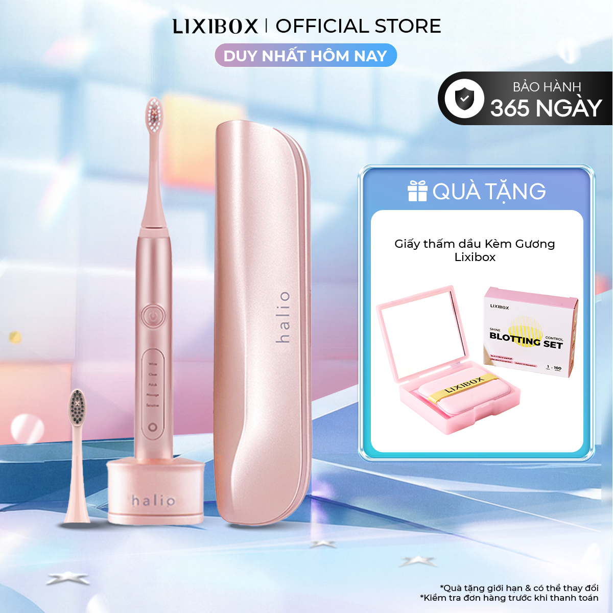 [CƠ HỘI CUỐI] Bàn Chải Điện Làm Trắng Răng Halio Sonic Whitening PRO Limited Edition/SmartClean Electronic Toothbrush