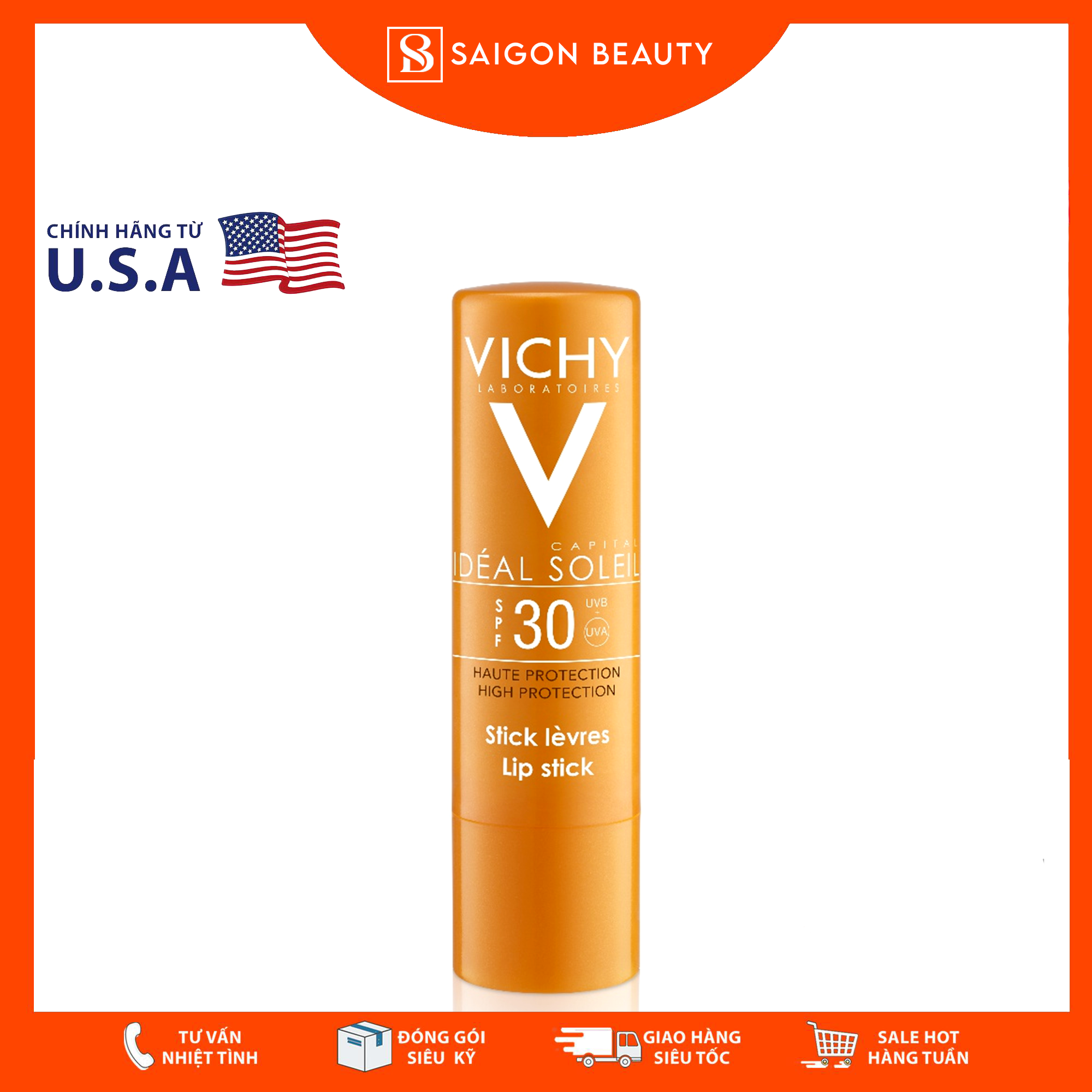 Son dưỡng môi vichy ideal soleil spf 30+
