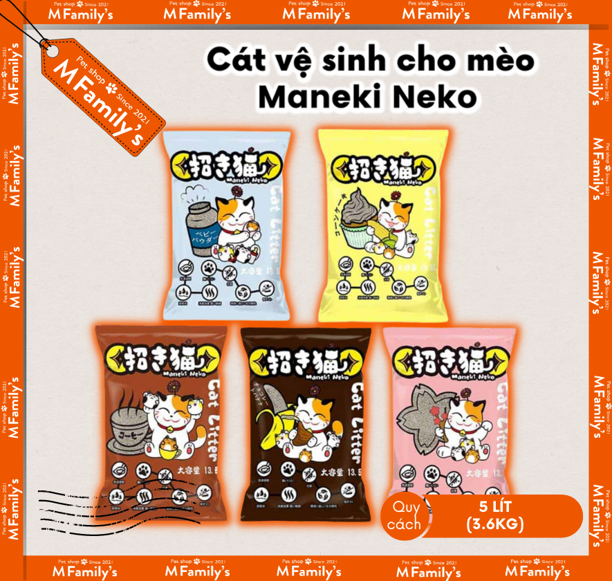Cát vệ sinh đất sét cho mèo Neko 5L