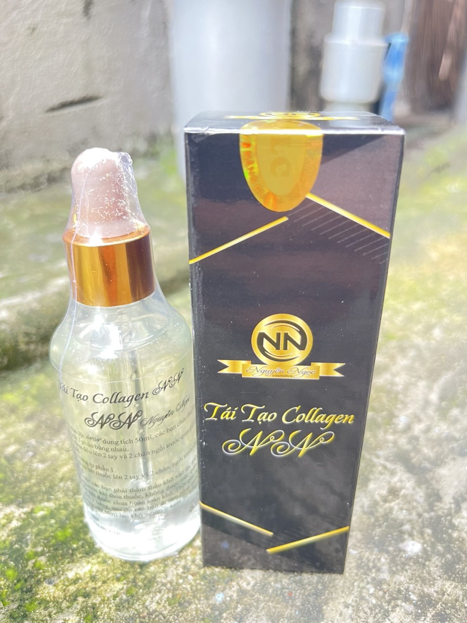 Nước lột da NN collagen tái tạo da sinh học lột tay chân mảng to