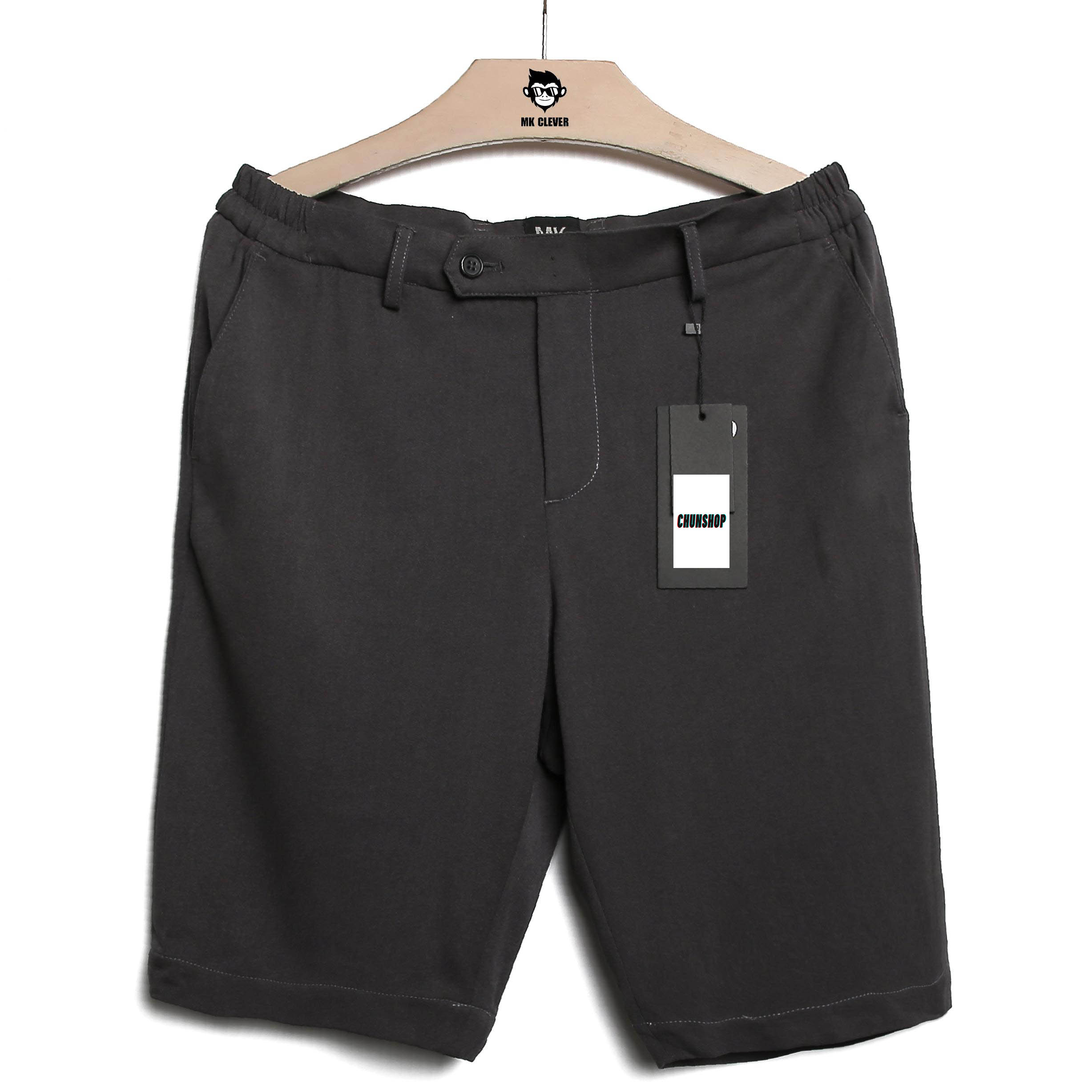 Quần Short Âu - Quần short nam vải cotton co giãn tốt, chất vải mềm mịn - Phom slimfit mặc ôm gọn, đứng dáng - Quần thiết kế lưng thun, kết hợp đỉa đeo thắt lưng thoải mái - CS12