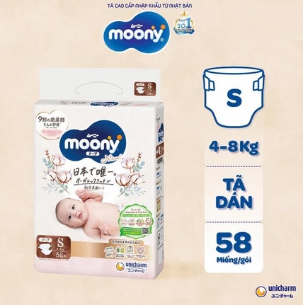 Combo 2 Tã dán Moony Natural S54(6)