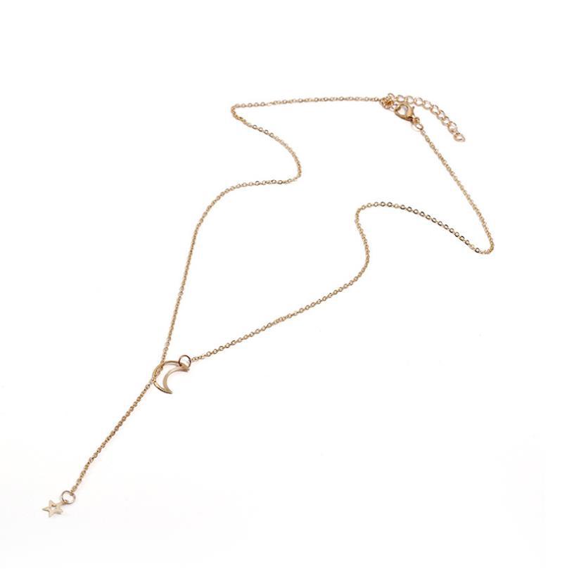 Dây chuyền nữ thời trang hình mặt trăng bán nguyệt phối ngôi sao V2115