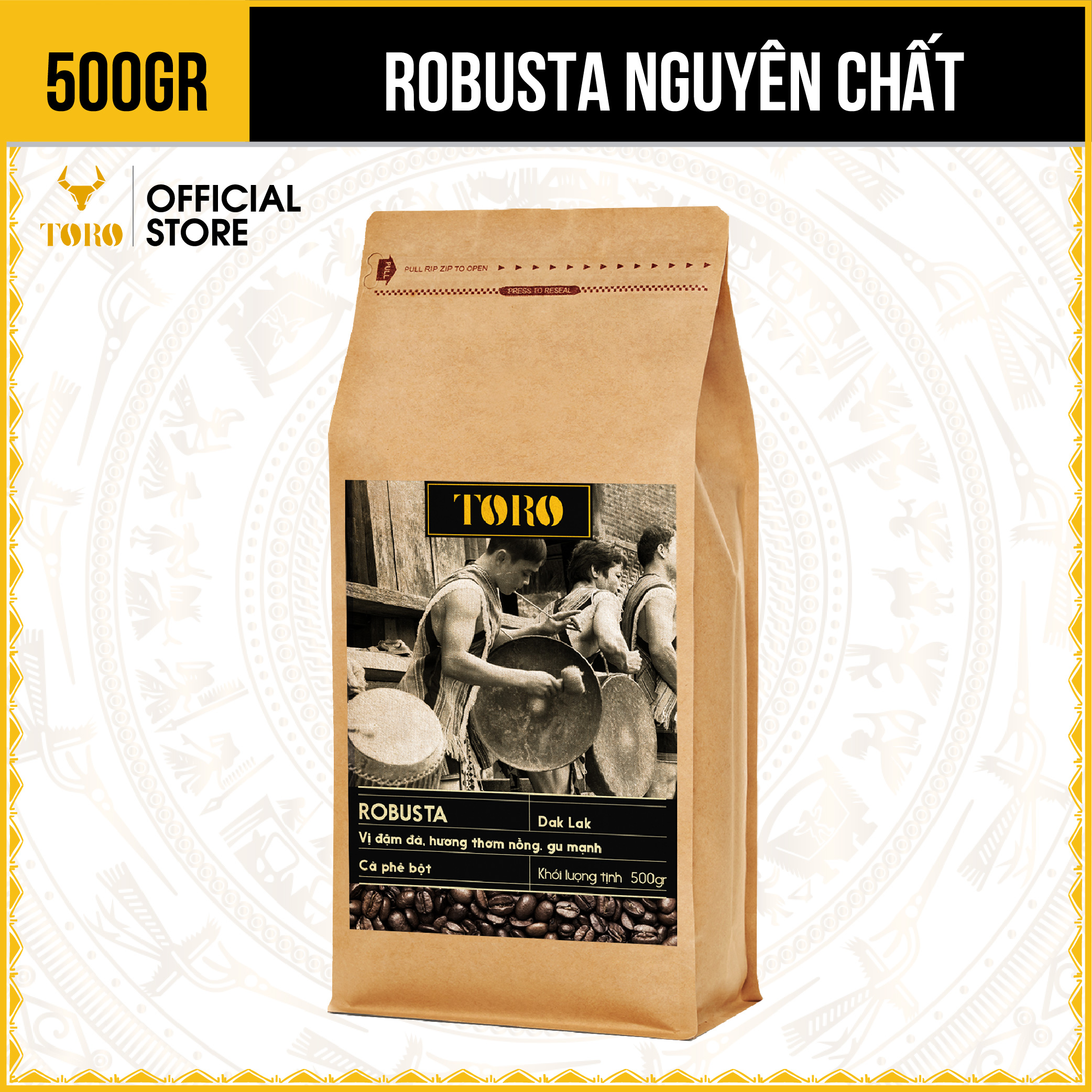 Cà phê bột toro robusta nguyên chất 100% | toro farm