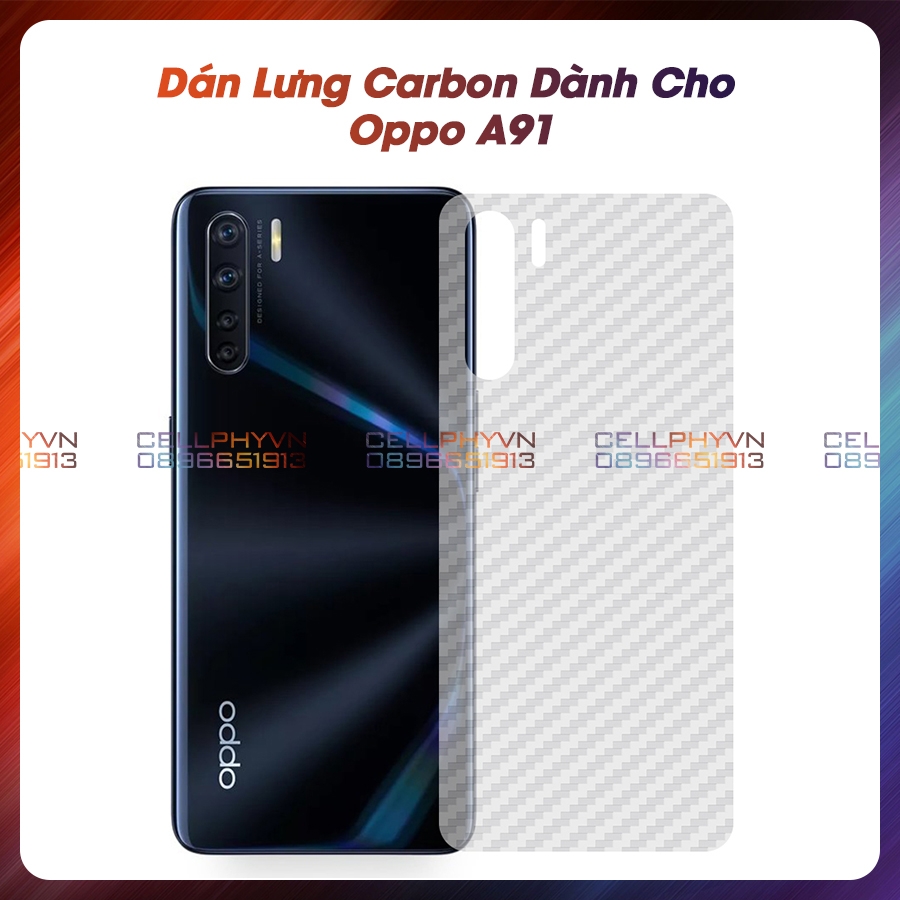 Miếng dán lưng cacbon Dành Cho Oppo A91