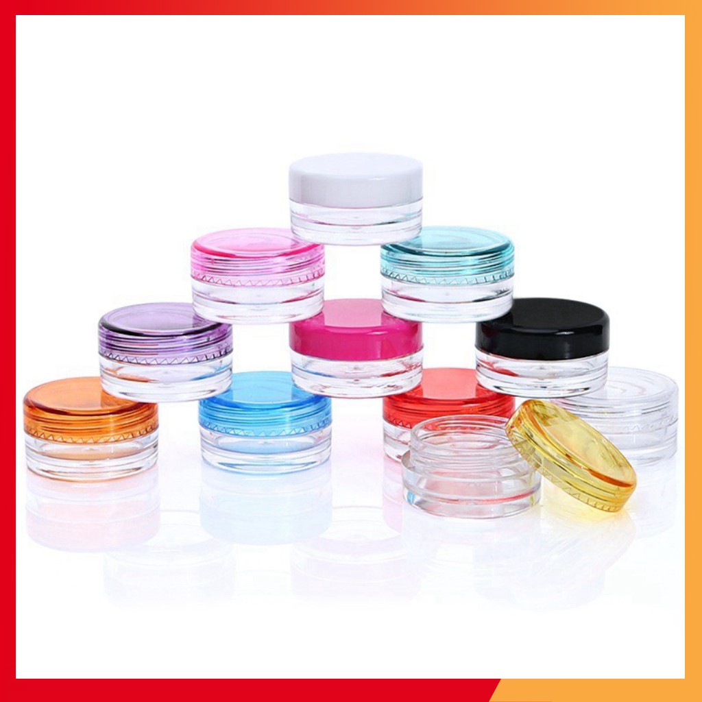 Combo 10 Hủ Nhựa Chiết Mỹ Phẩm Du Lịch 3g/ 5g - Hũ Đựng Kem, Son Dưỡng