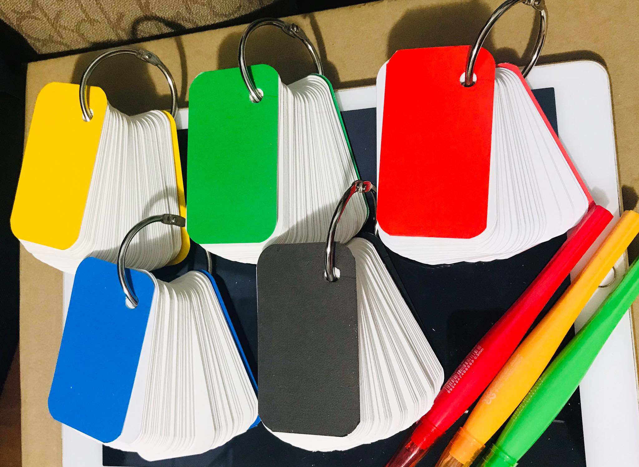 [HCM]combo 500 thẻ trắng khổ 4x7 kèm khoen bìa cao cấp siêu đẹp