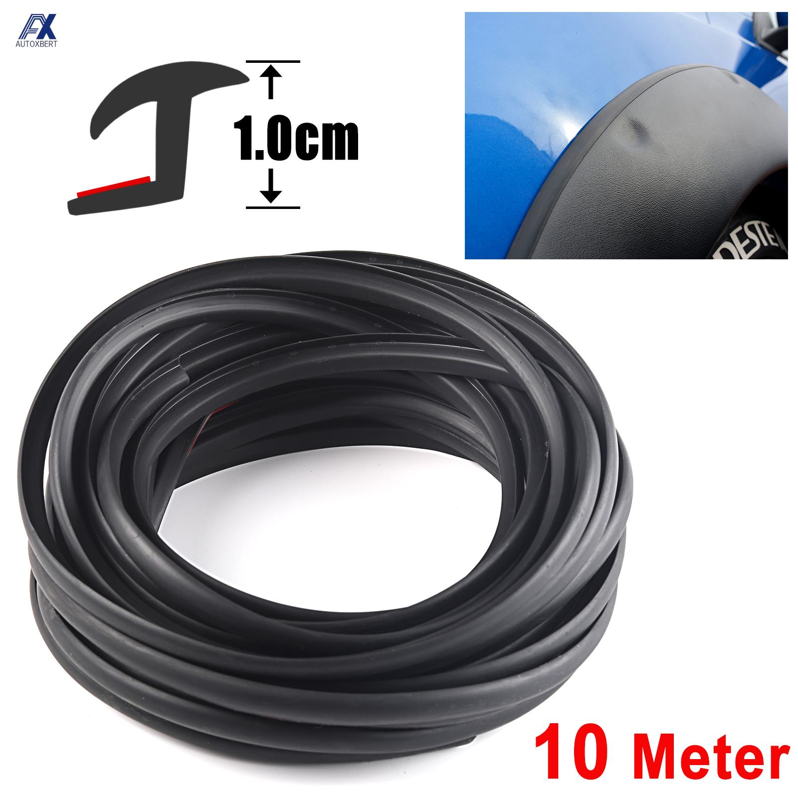 10M Fender Flare Bảo Vệ Xe Bánh Xe Bảo Vệ Bánh Xe Vòm Bìa Khoảng Cách Con Dấu Dải Không Thấm Nước Chống Bụi Cao Su Đúc Trims Con Dấu