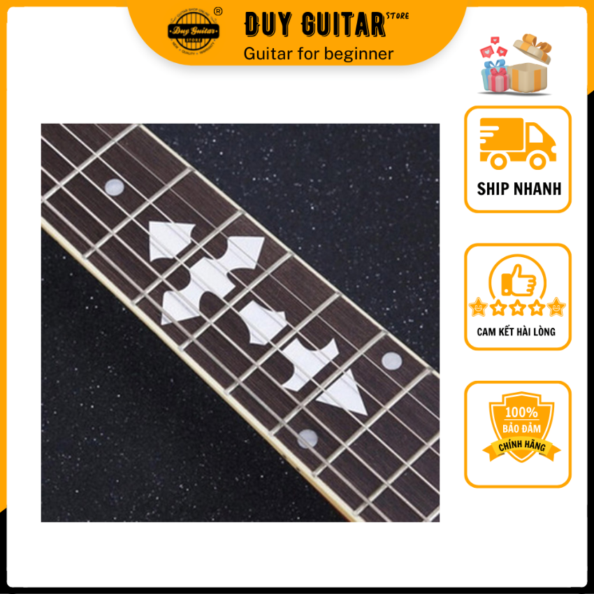 Decal dán cần đàn guitar hình kiếm - sticker dán đàn guitar - hoa văn trang trí cần đàn guitar Duy Guitar Store