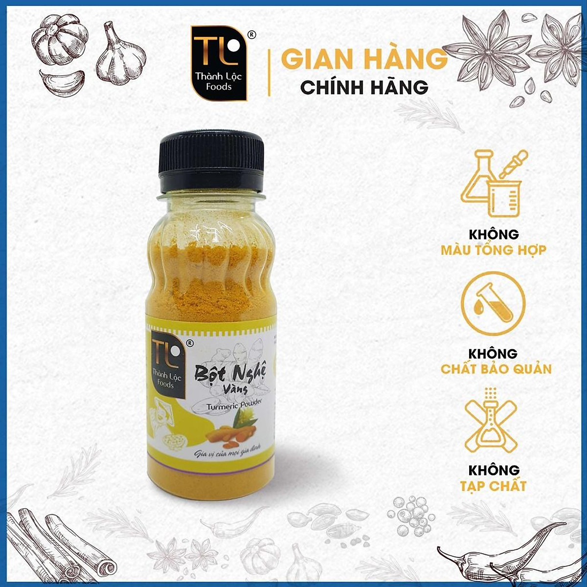 Bột nghệ vàng Thành Lộc L50g
