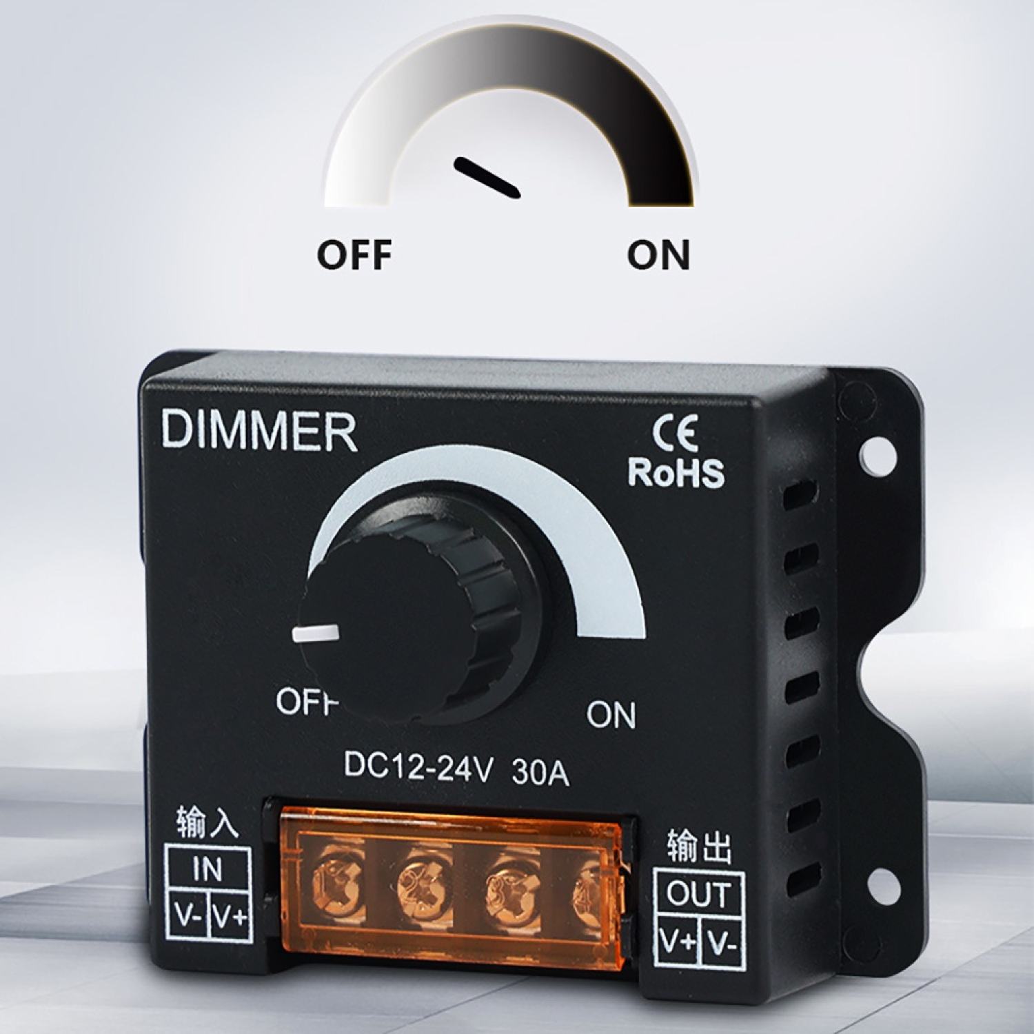 Dimmer chiết áp điều chỉnh độ sáng đèn led 12v-24v 30a