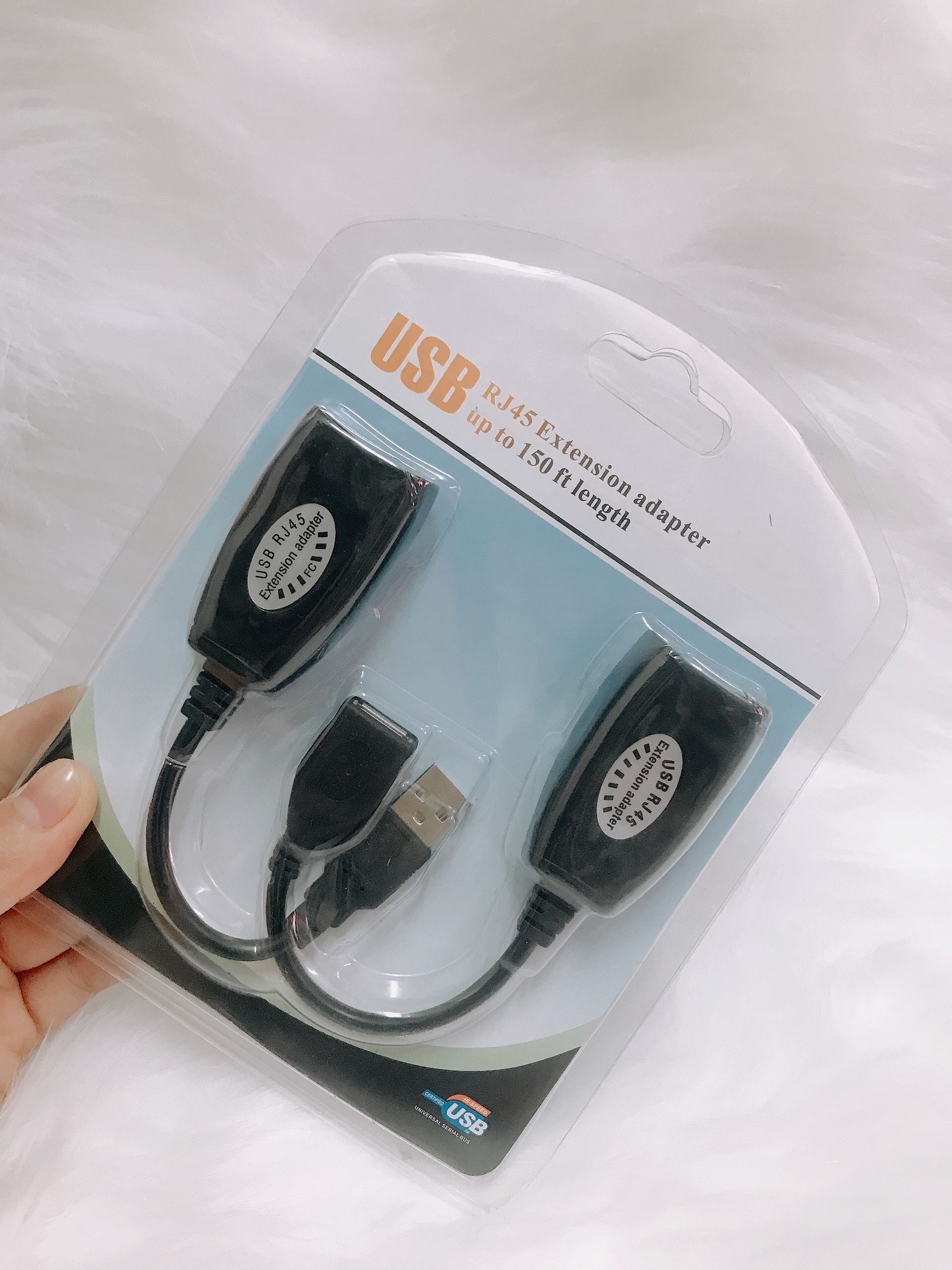 Bộ nối dài usb bằng cáp mạng lan rj45 kéo dài 45m-usb rj45
